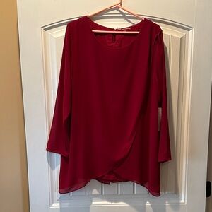 Soft Surroundings Deep Red Draped Tunic